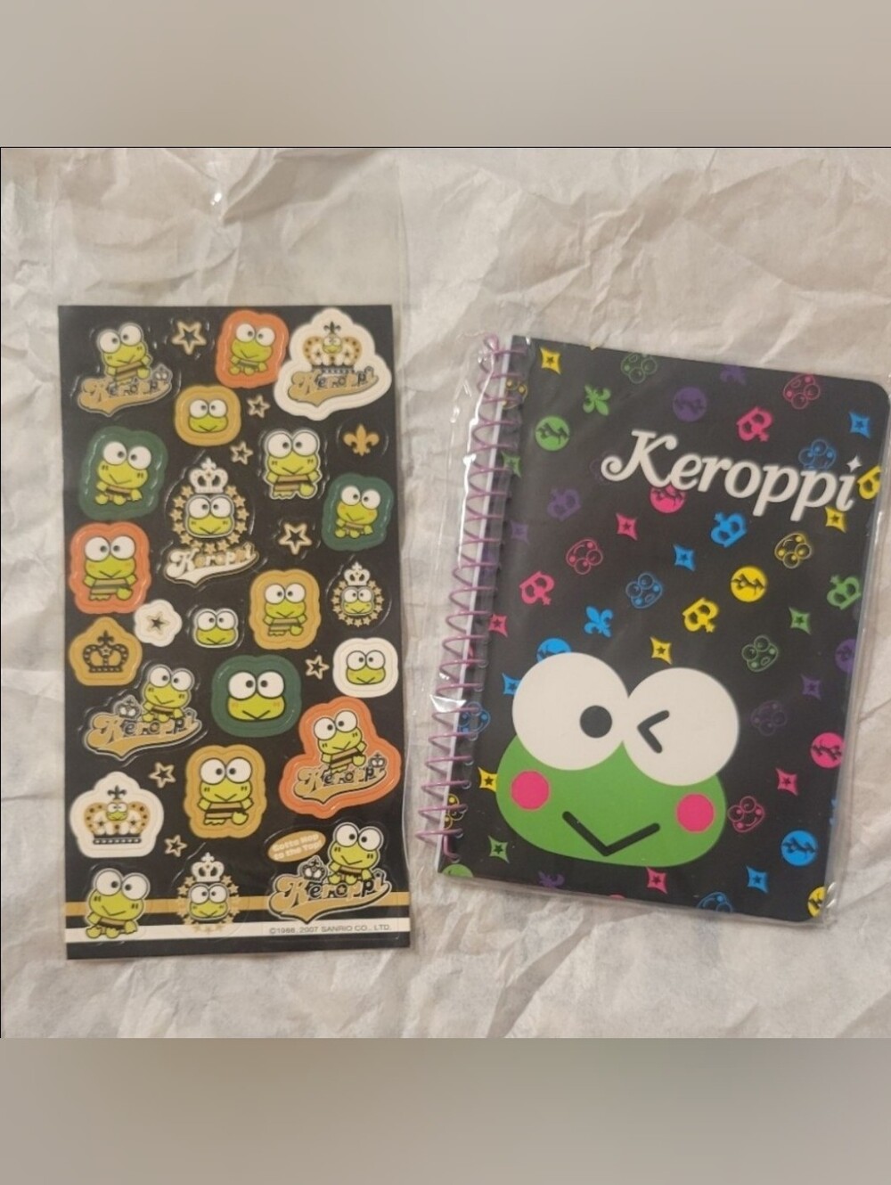 Green Spiral Notebook with Matching Sticker Sheet